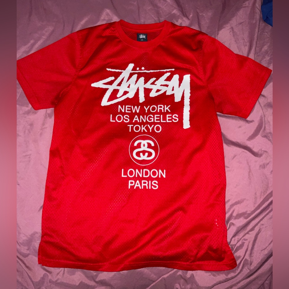 Red Stussy mesh Shirt